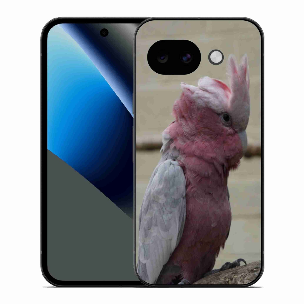 Gelový kryt mmCase na Google Pixel 10a - papoušek kakadu růžový