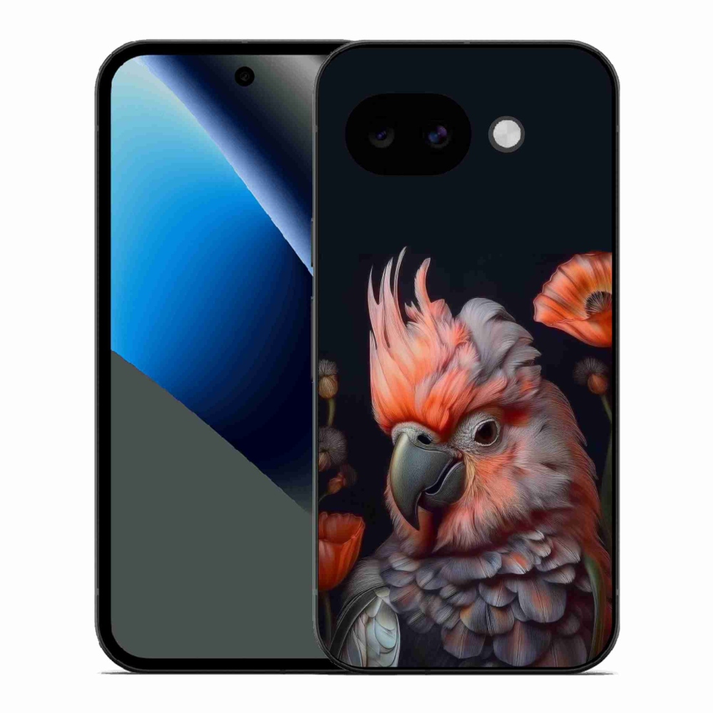 Gelový kryt mmCase na Google Pixel 10a - papoušek kakadu v barvách