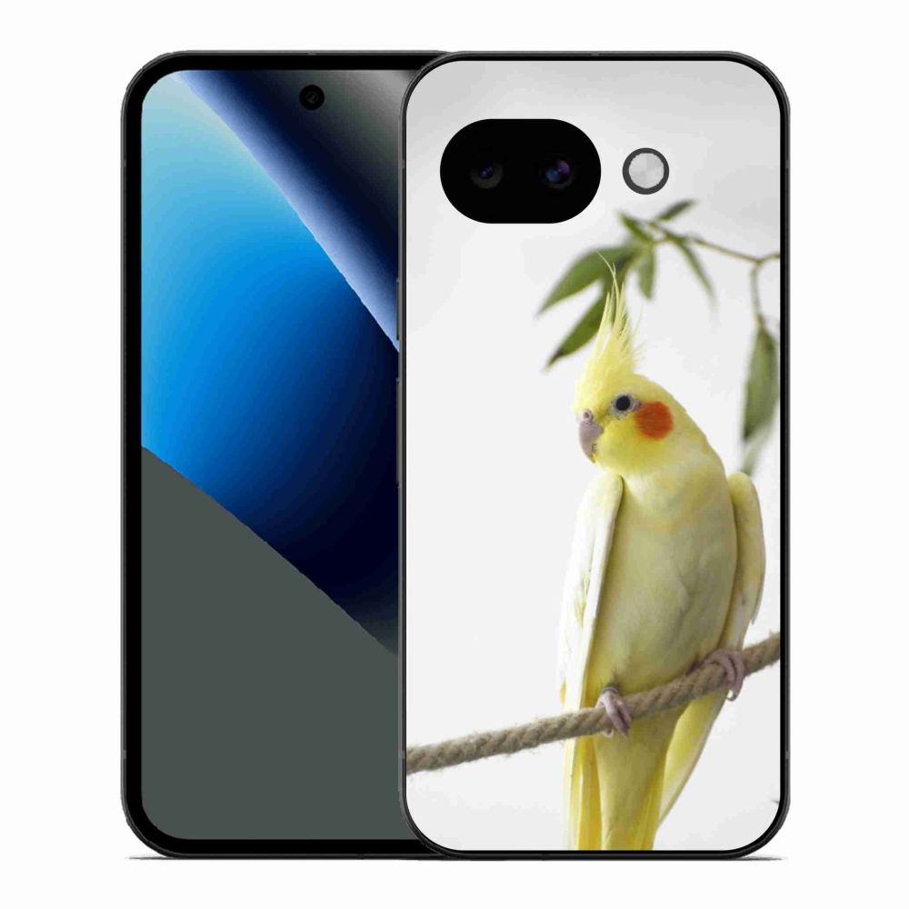 Gelový kryt mmCase na Google Pixel 10a - papoušek korela chocholatá