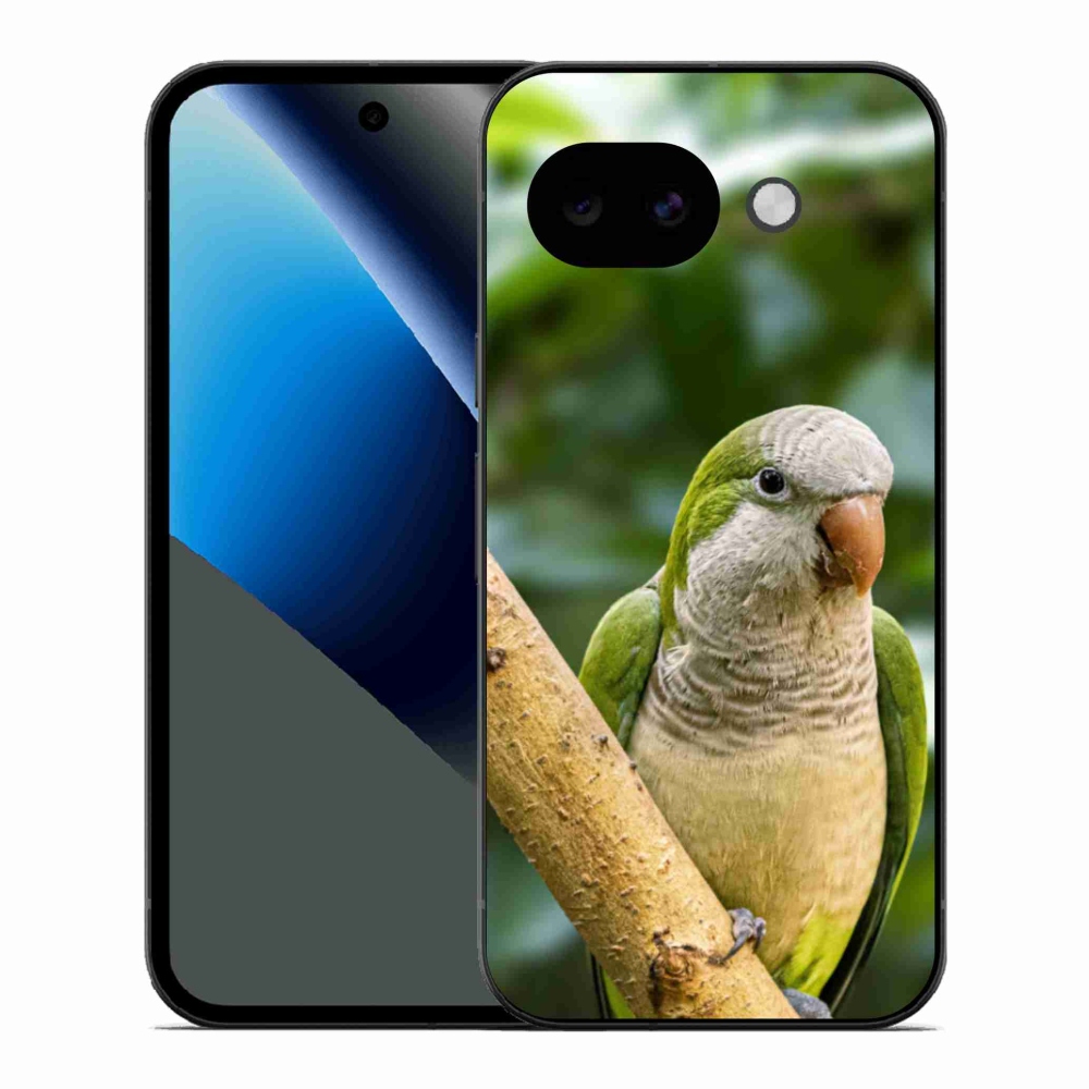 Gelový kryt mmCase na Google Pixel 10a - papoušek mníšek