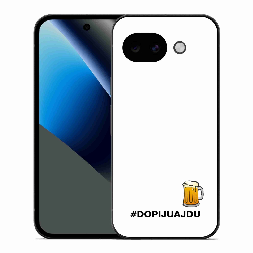 Gelový kryt mmCase na Google Pixel 10a - pivní motiv 1 bílé pozadí