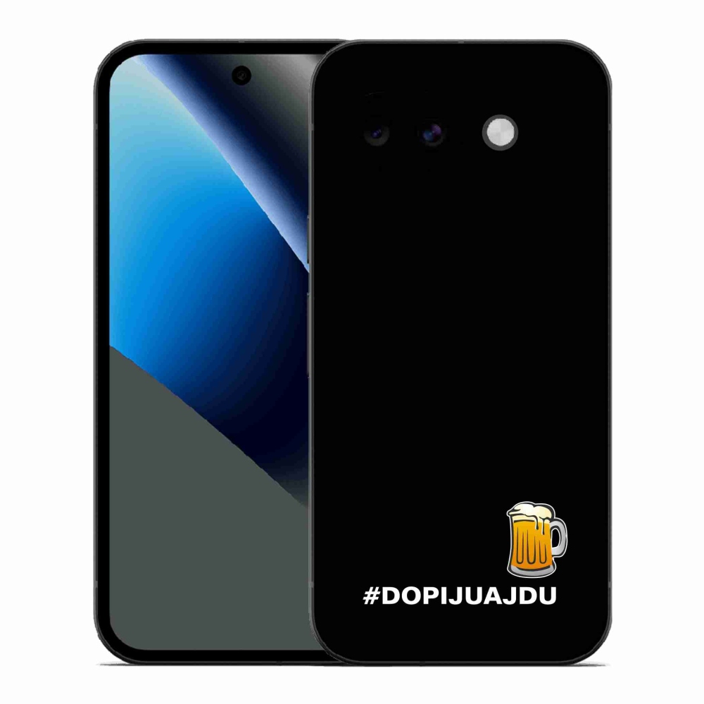 Gelový kryt mmCase na Google Pixel 10a - pivní motiv 1 černé pozadí