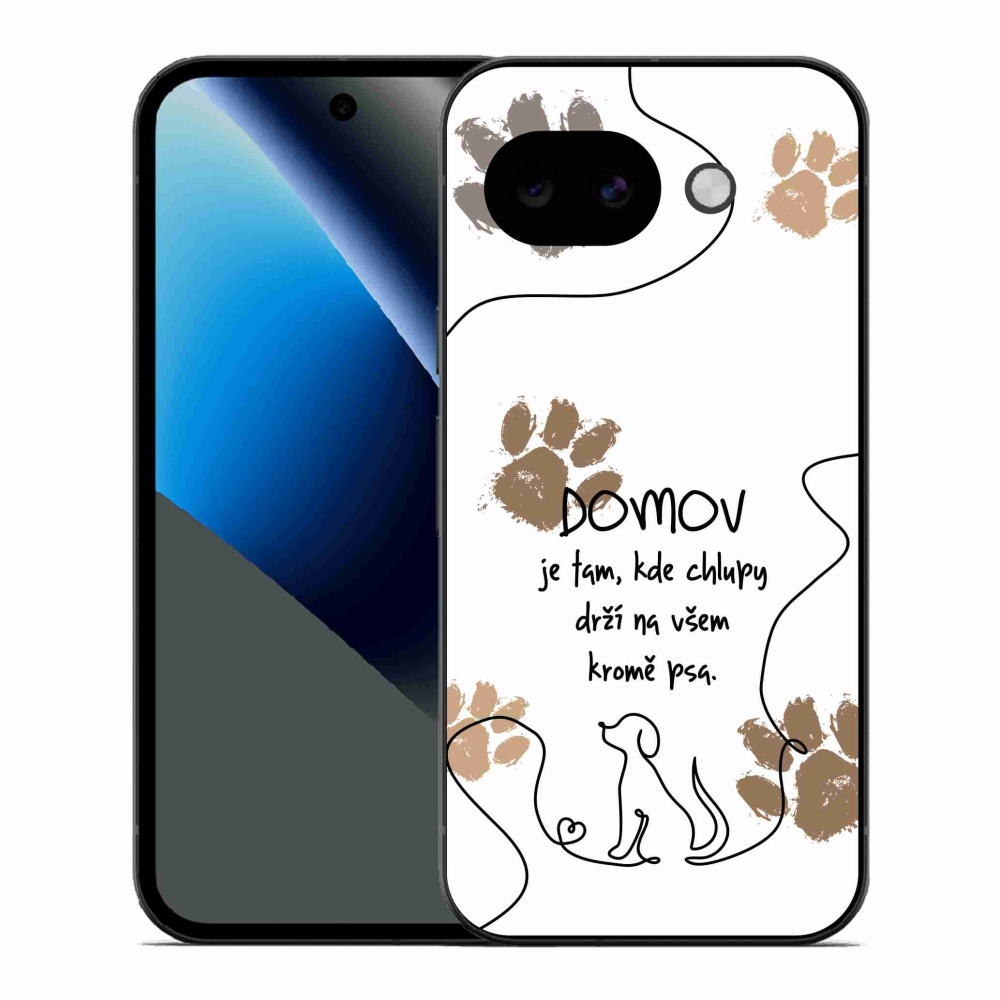 Gelový kryt mmCase na Google Pixel 10a - psí motiv bílé pozadí
