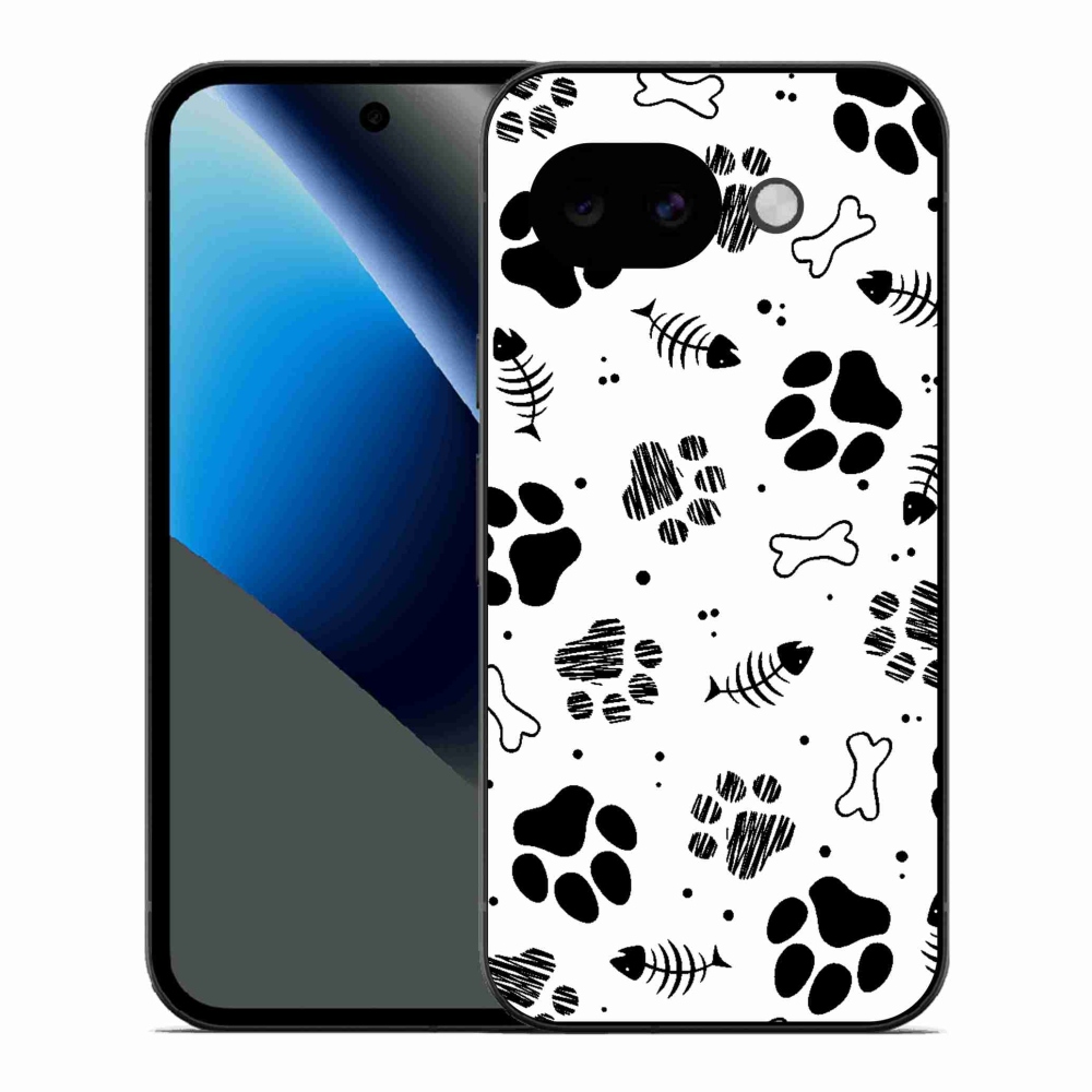 Gelový kryt mmCase na Google Pixel 10a - psí tlapky 1