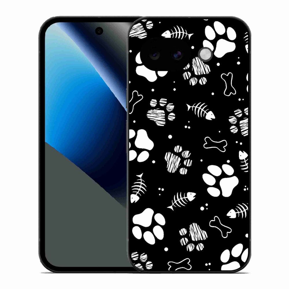 Gelový kryt mmCase na Google Pixel 10a - psí tlapky