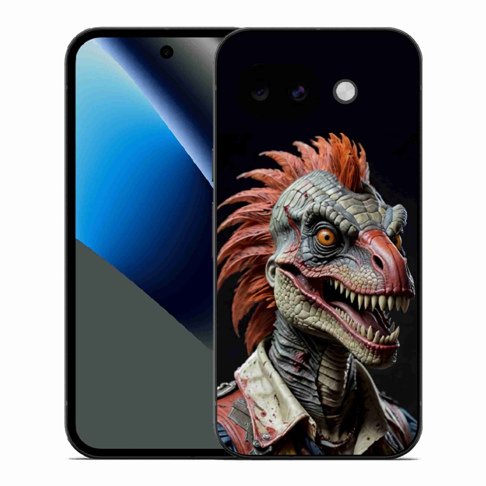 Gelový kryt mmCase na Google Pixel 10a - punk dinosaurus