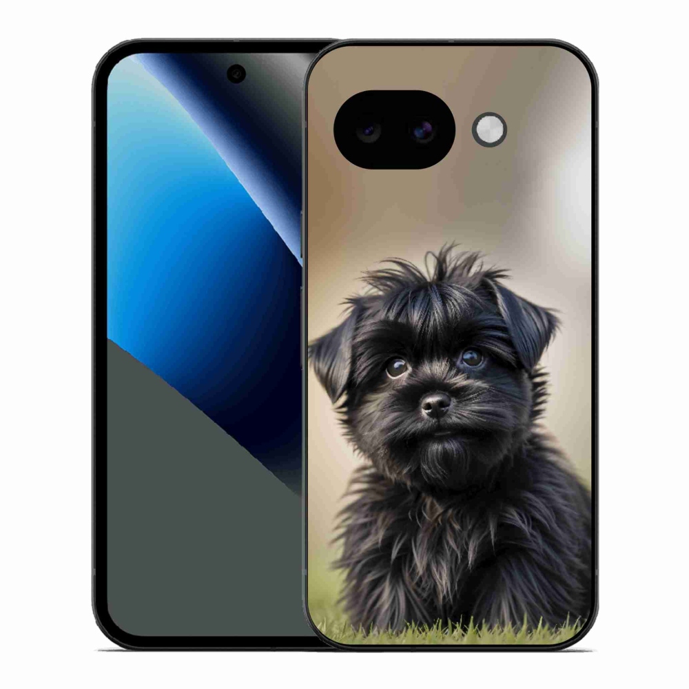 Gelový kryt mmCase na Google Pixel 10a - roztomilý černý pejsek