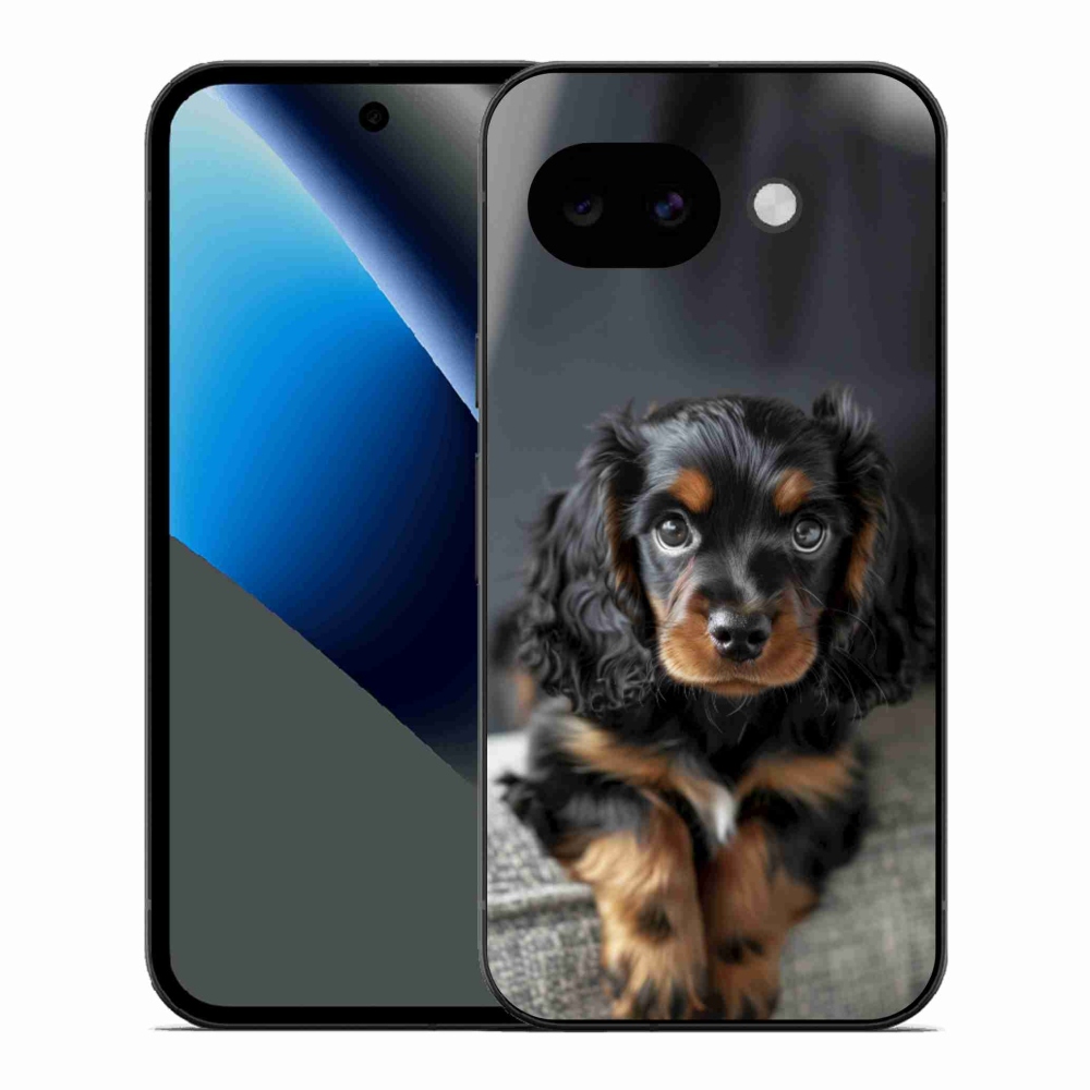 Gelový kryt mmCase na Google Pixel 10a - roztomilý dlouhosrstý jezevčík