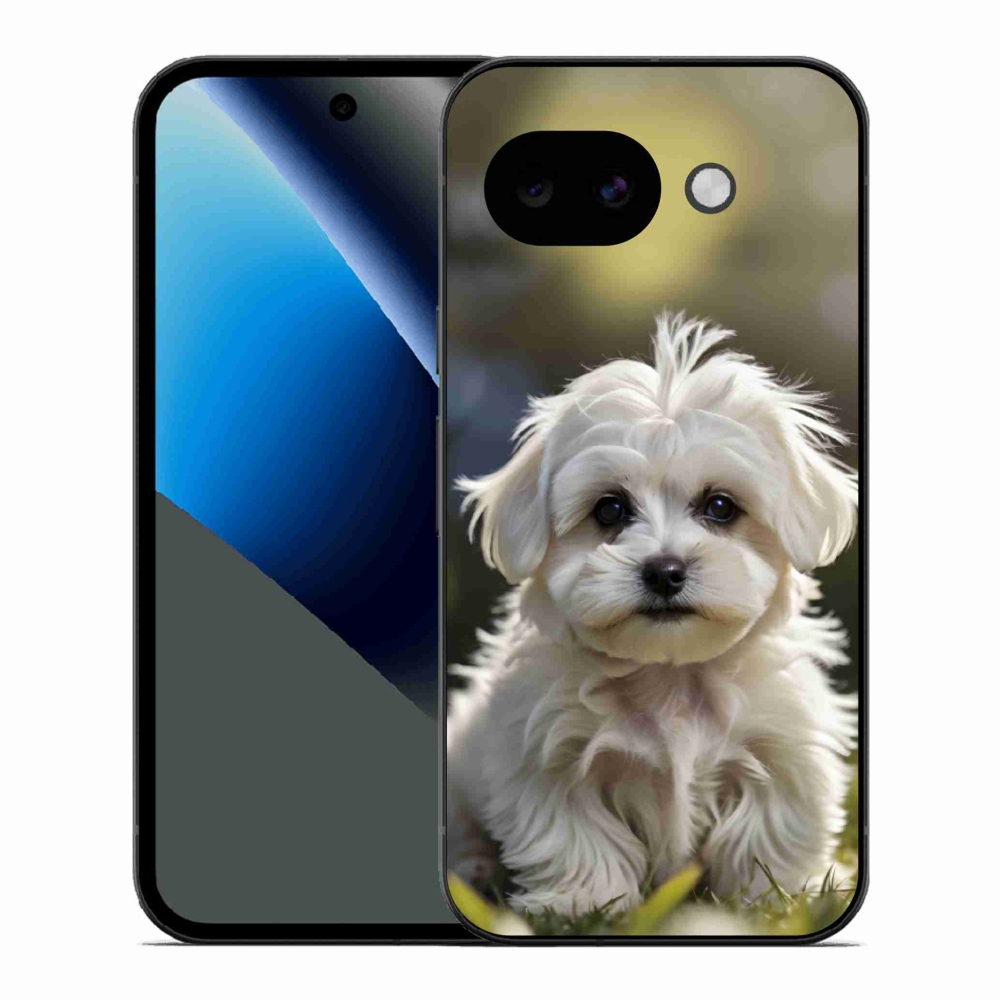 Gelový kryt mmCase na Google Pixel 10a - roztomilý maltézský psík