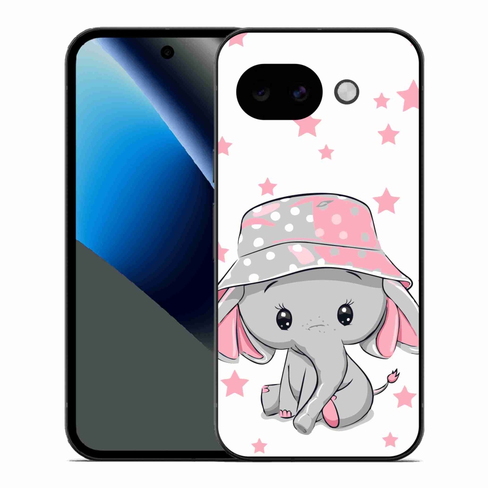 Gelový kryt mmCase na Google Pixel 10a - růžový slon