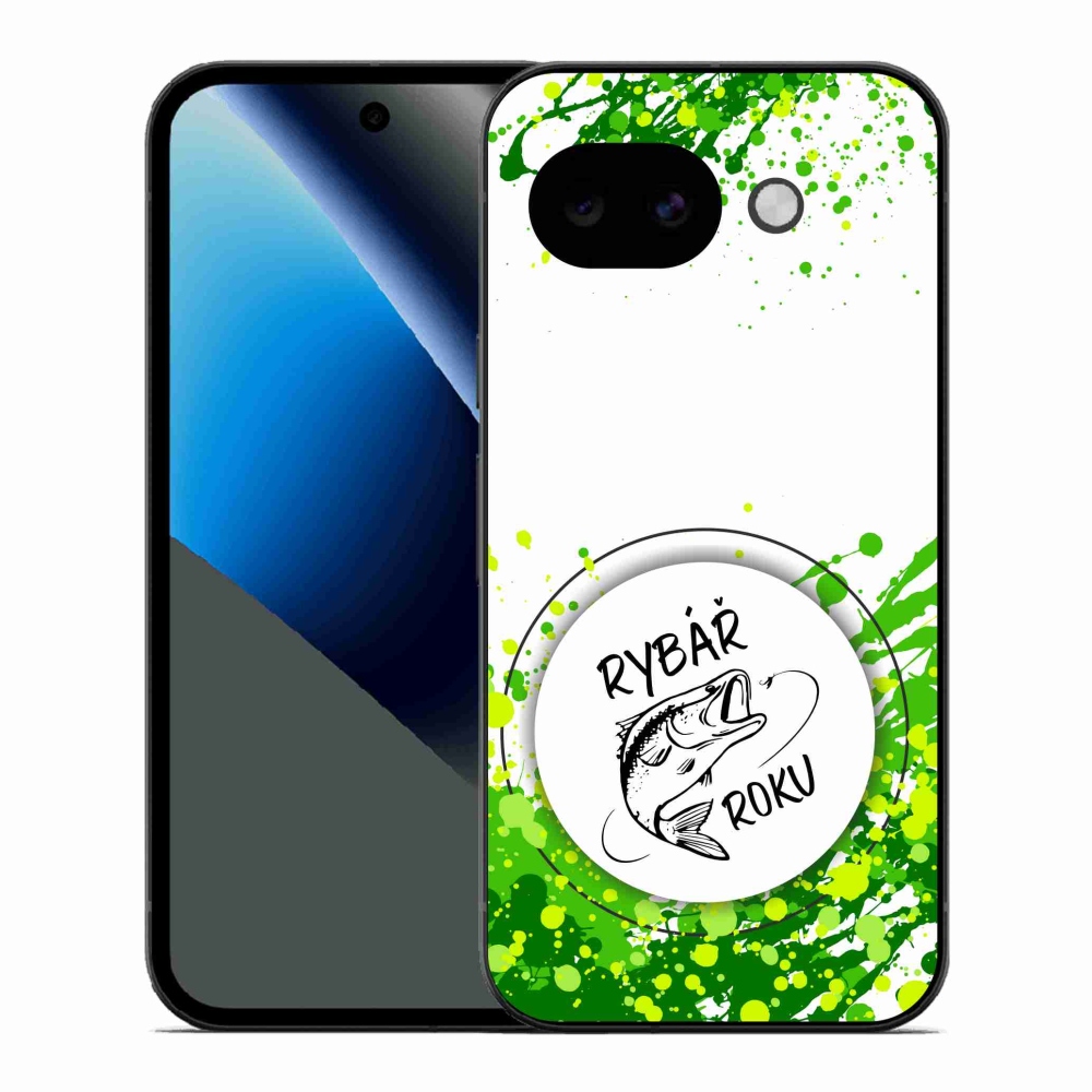 Gelový kryt mmCase na Google Pixel 10a - rybář roku bílé pozadí