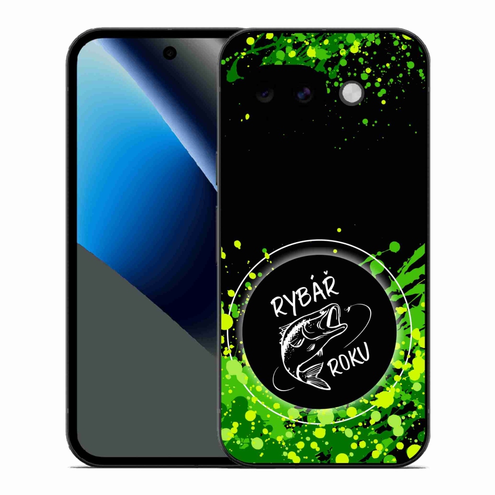 Gelový kryt mmCase na Google Pixel 10a - rybář roku černé pozadí