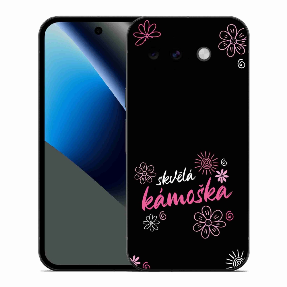 Gelový kryt mmCase na Google Pixel 10a - skvělá kámoška černé pozadí