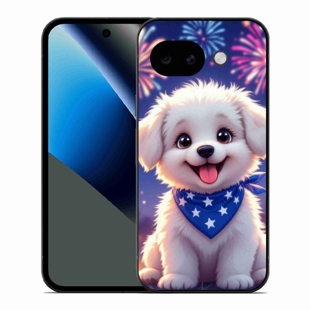 Gelový kryt mmCase na Google Pixel 10a - slavnostní štěně
