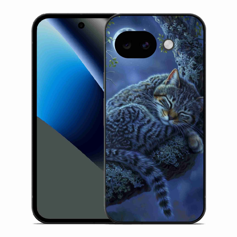 Gelový kryt mmCase na Google Pixel 10a - spící kočka