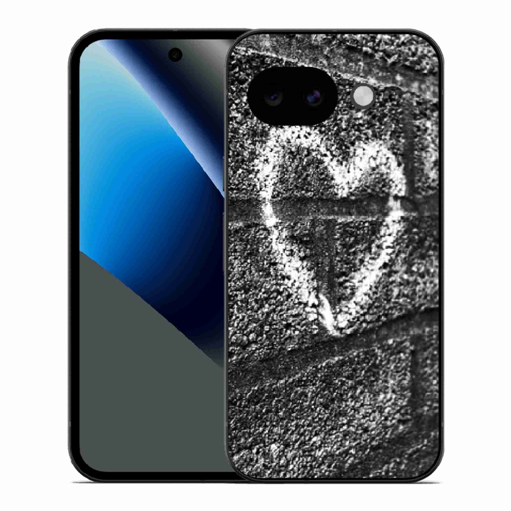 Gelový kryt mmCase na Google Pixel 10a - srdce na zdi