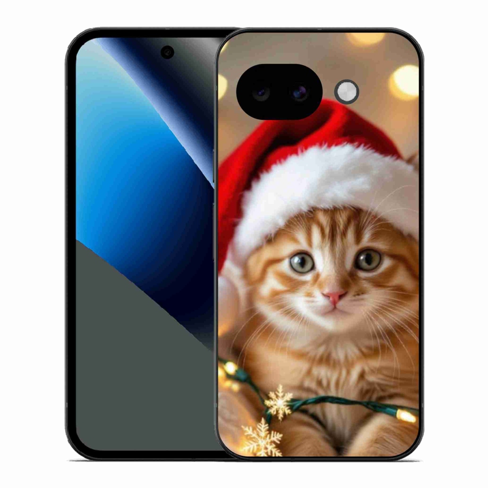 Gelový kryt mmCase na Google Pixel 10a - vánoční kotě