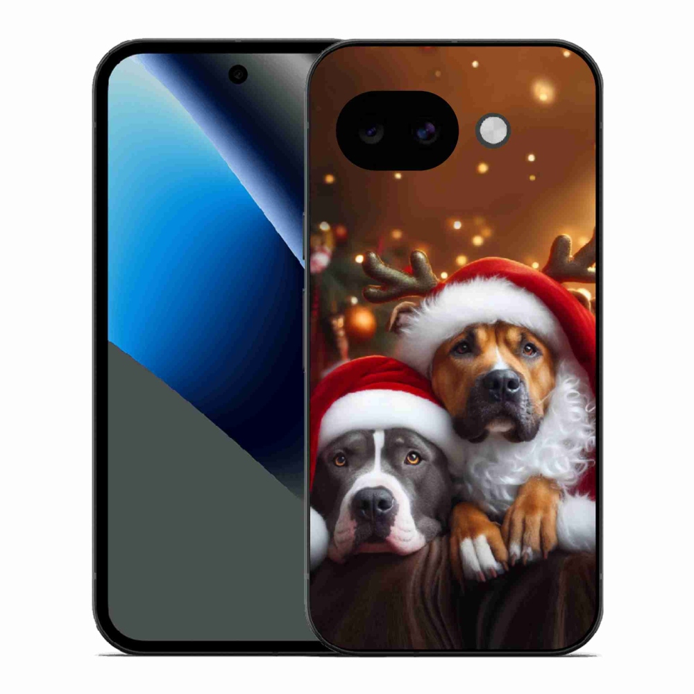Gelový kryt mmCase na Google Pixel 10a - vánoční psi