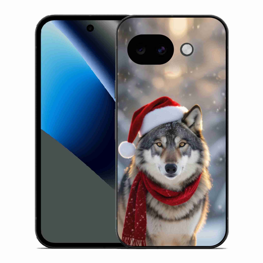Gelový kryt mmCase na Google Pixel 10a - vánoční vlk