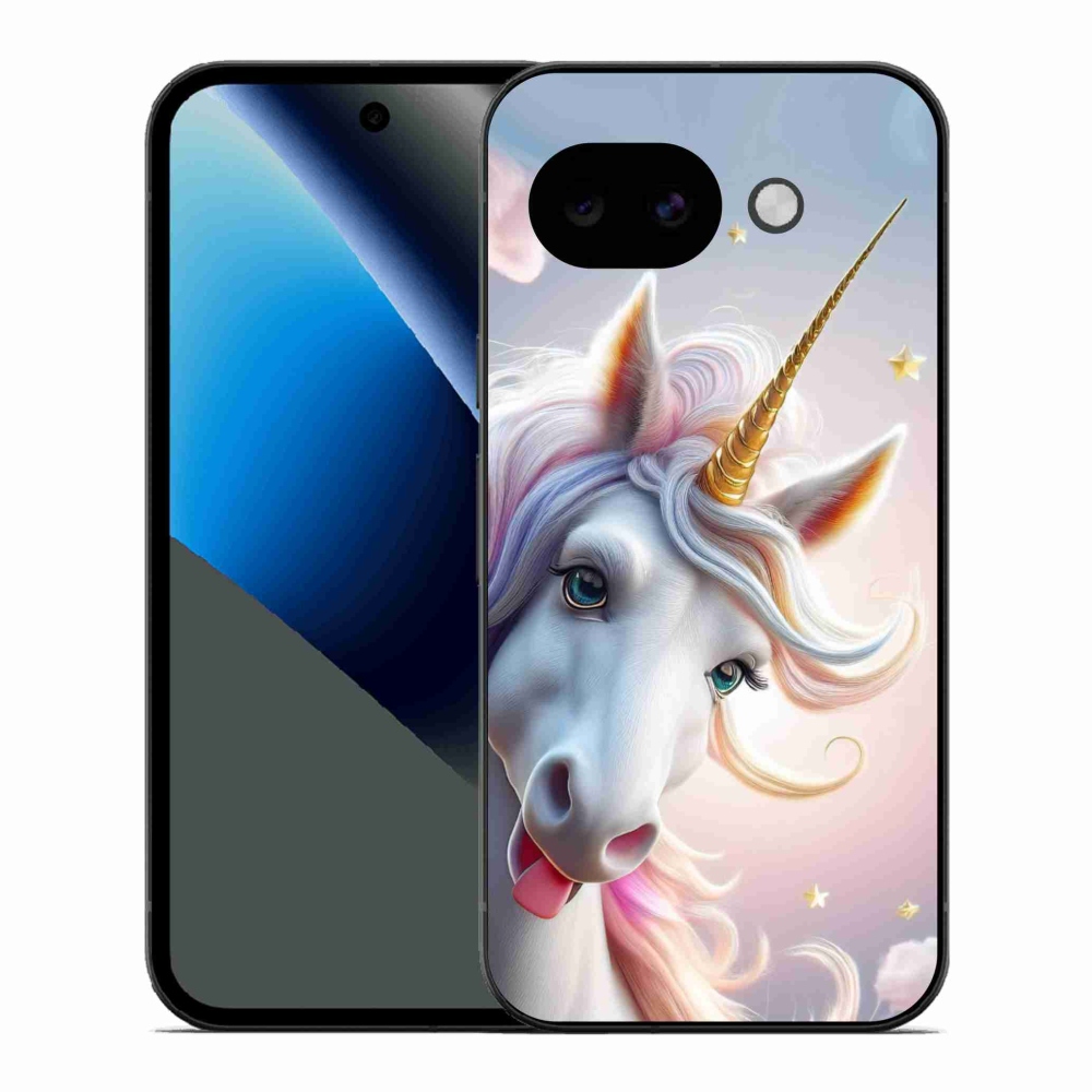 Gelový kryt mmCase na Google Pixel 10a - veselý jednorožec