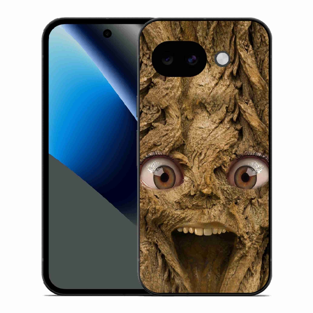 Gelový kryt mmCase na Google Pixel 10a - veselý strom s očima