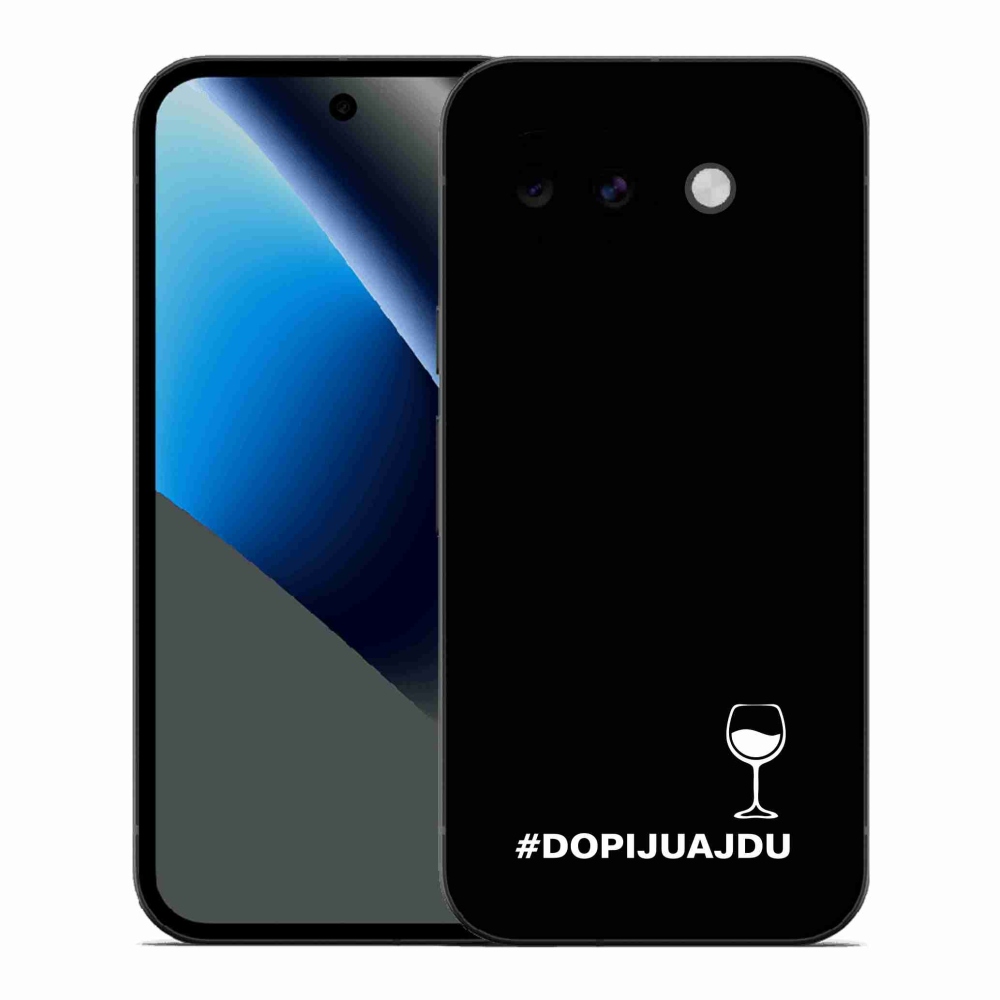 Gelový kryt mmCase na Google Pixel 10a - vinný motiv černé pozadí