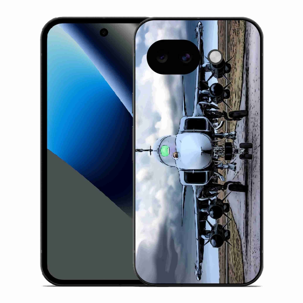 Gelový kryt mmCase na Google Pixel 10a - vojenské letadlo