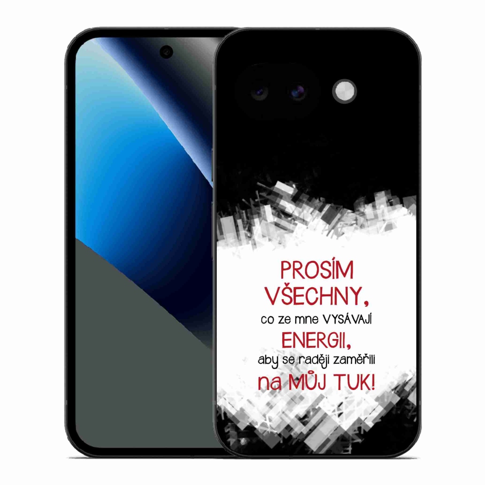 Gelový kryt mmCase na Google Pixel 10a - vtipný text 1 červený