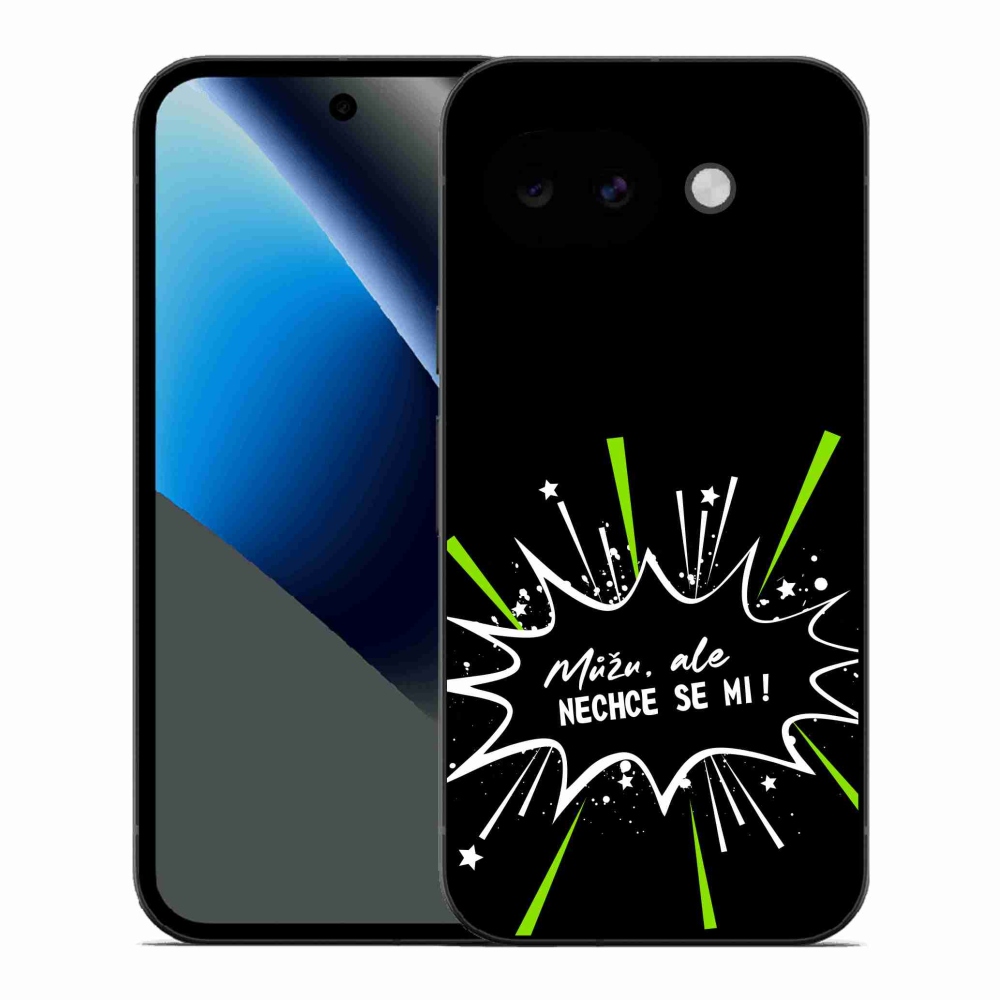 Gelový kryt mmCase na Google Pixel 10a - vtipný text 11 černé pozadí