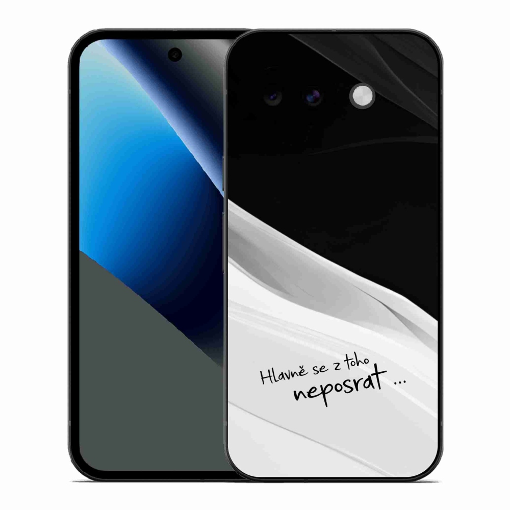 Gelový kryt mmCase na Google Pixel 10a - vtipný text 13 bíločerné pozadí