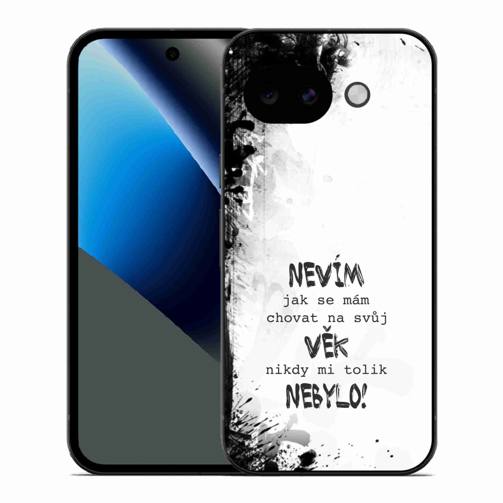 Gelový kryt mmCase na Google Pixel 10a - vtipný text 14 bílé pozadí