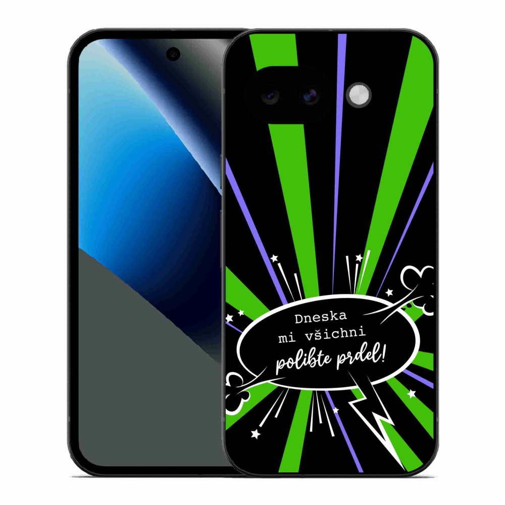 Gelový kryt mmCase na Google Pixel 10a - vtipný text 15 černé pozadí