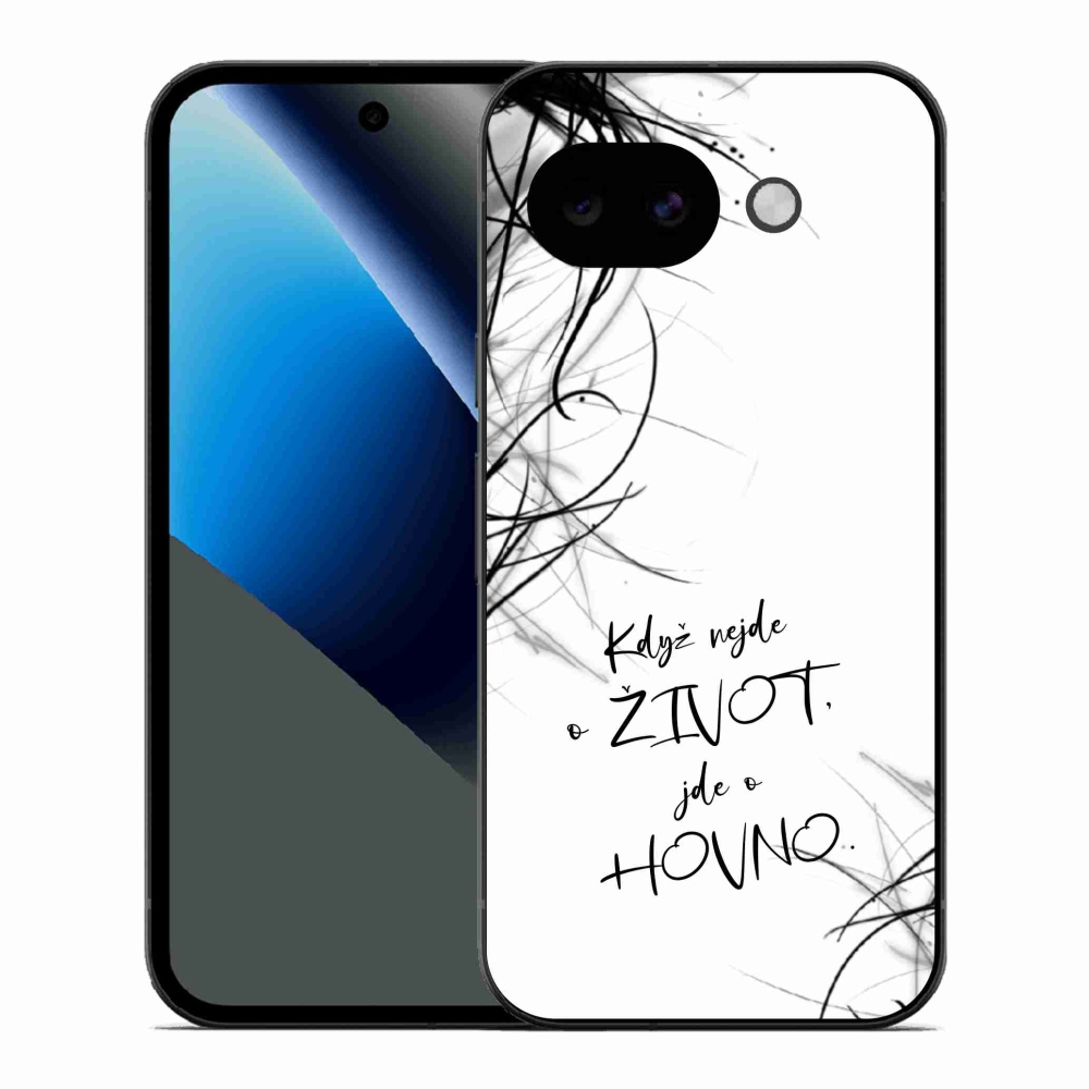 Gelový kryt mmCase na Google Pixel 10a - vtipný text 16 bílé pozadí