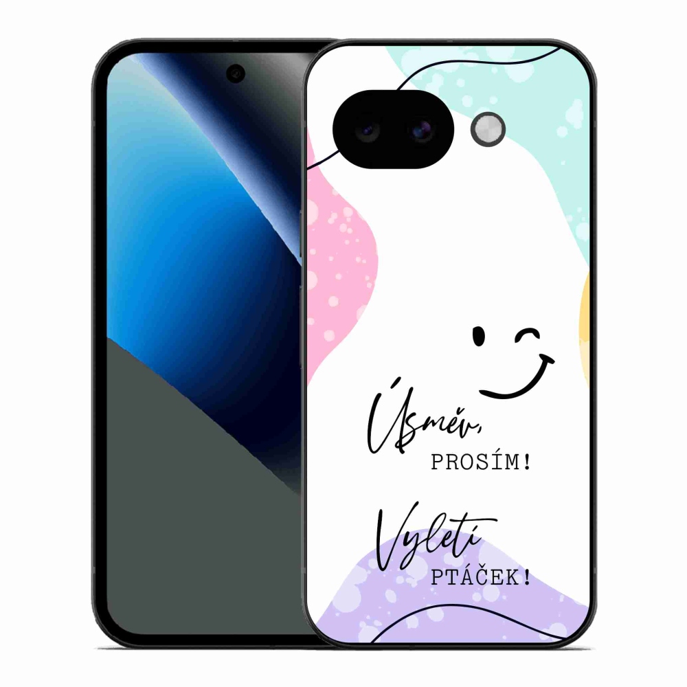 Gelový kryt mmCase na Google Pixel 10a - vtipný text 4 bílé pozadí