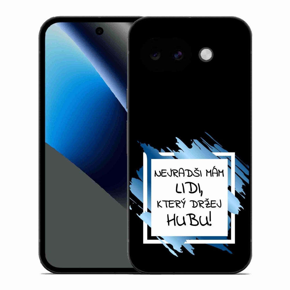 Gelový kryt mmCase na Google Pixel 10a - vtipný text 7 bíločerné pozadí