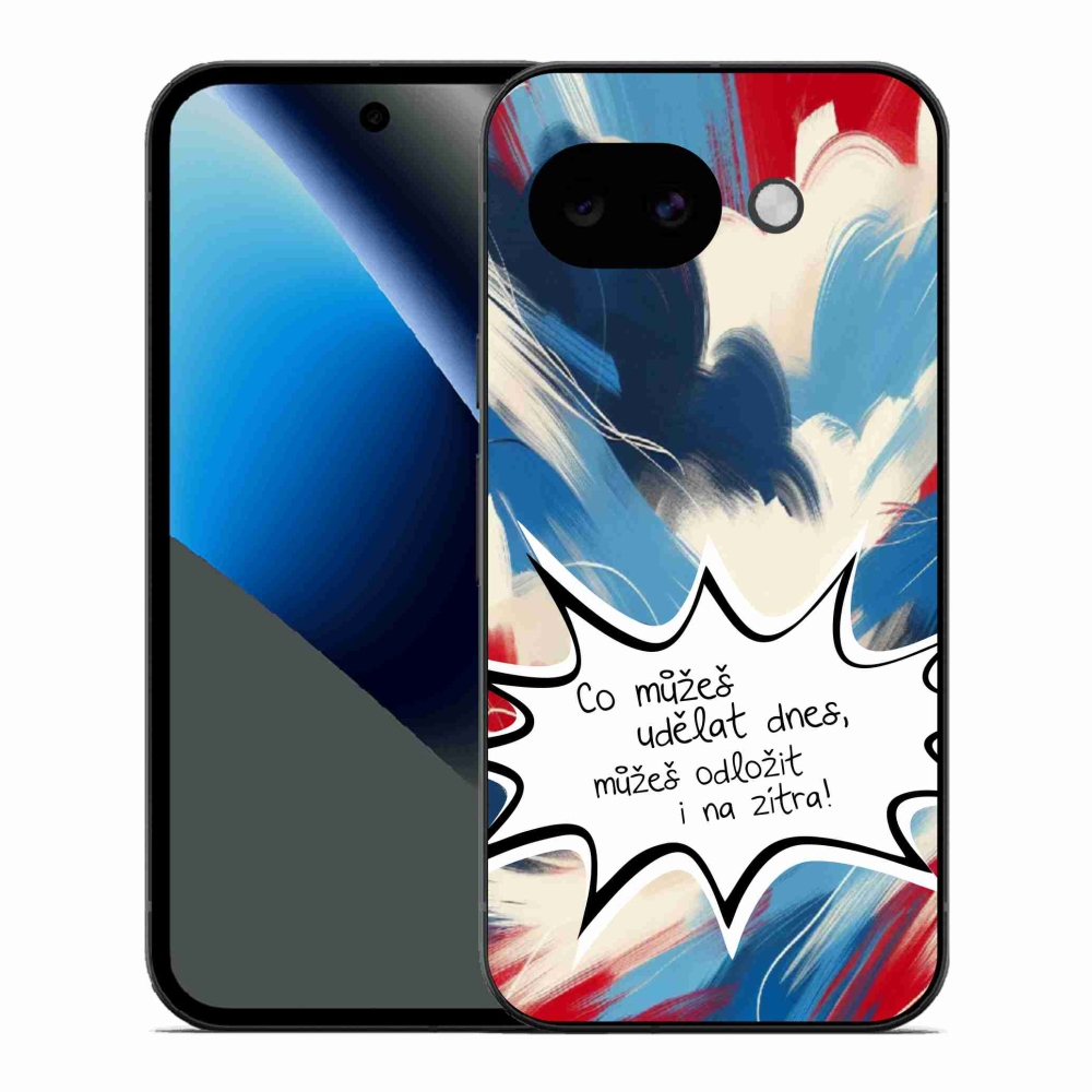 Gelový kryt mmCase na Google Pixel 10a - vtipný text 9 bílé pozadí