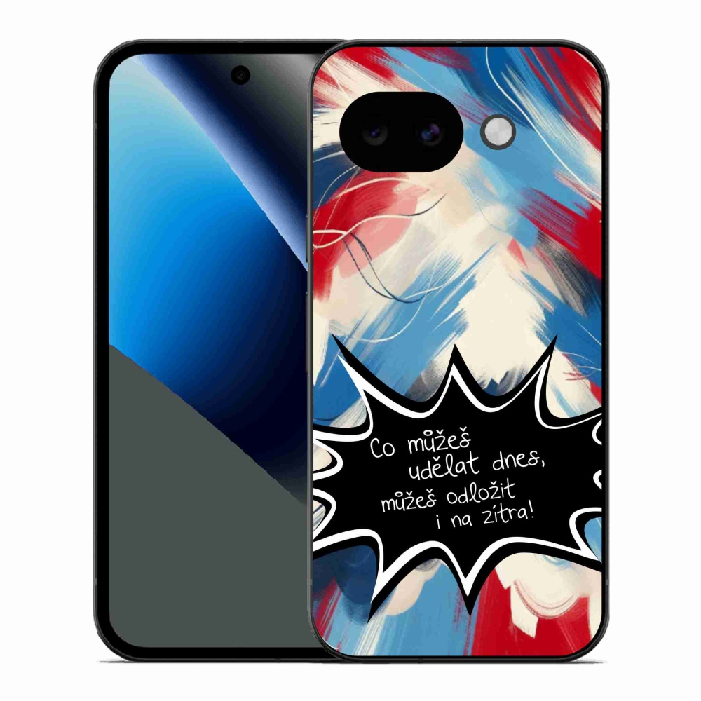 Gelový kryt mmCase na Google Pixel 10a - vtipný text 9 černé pozadí