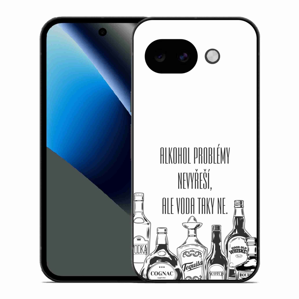 Gelový kryt mmCase na Google Pixel 10a - vtipný text bílé pozadí