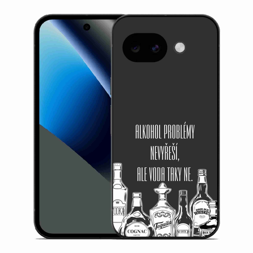 Gelový kryt mmCase na Google Pixel 10a - vtipný text černé pozadí