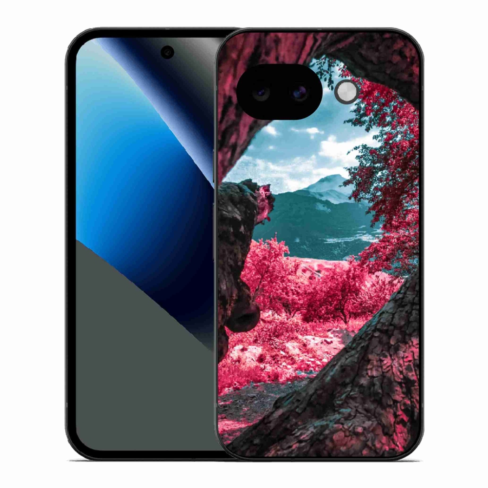 Gelový kryt mmCase na Google Pixel 10a - výhled na hory