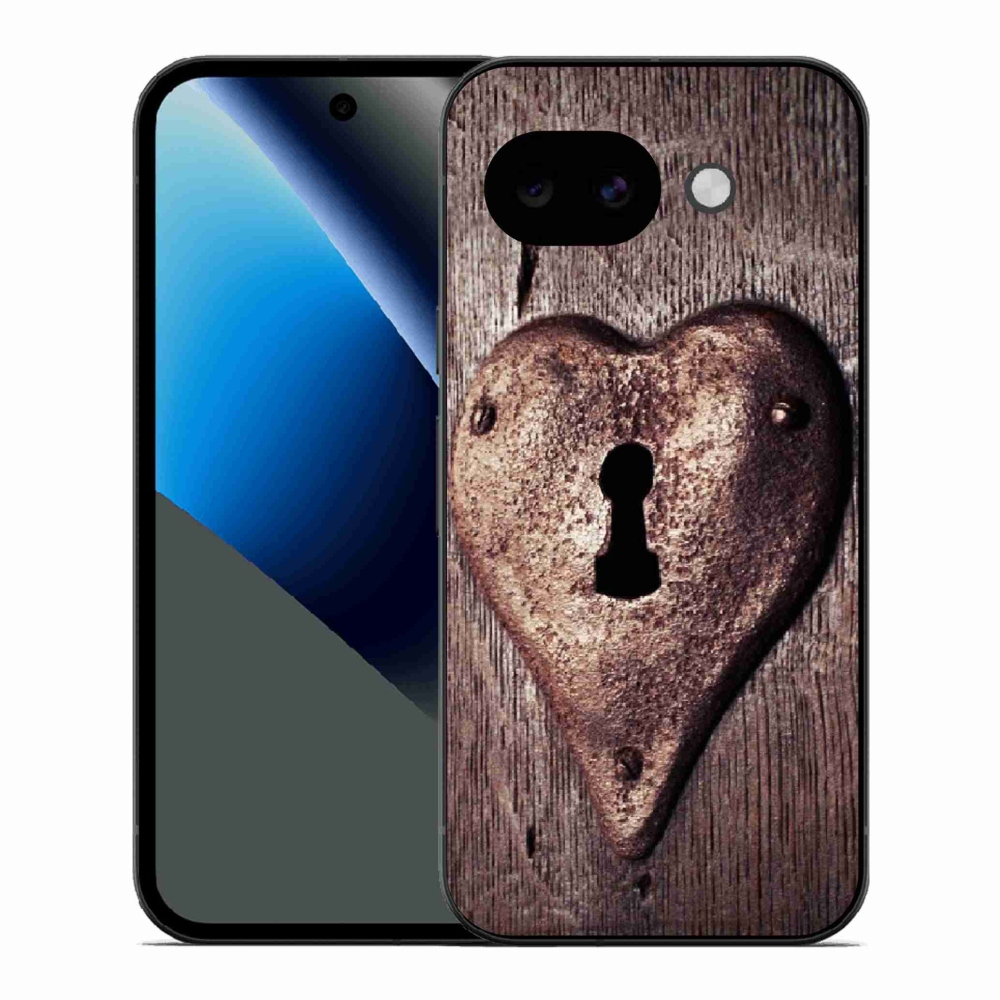 Gelový kryt mmCase na Google Pixel 10a - zámek ve tvaru srdce