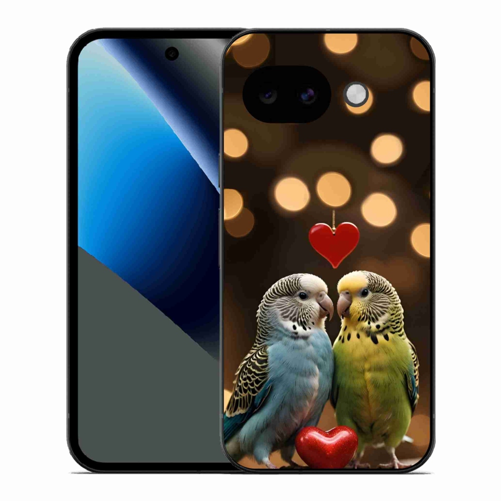 Gelový kryt mmCase na Google Pixel 10a - zamilovaní papoušci