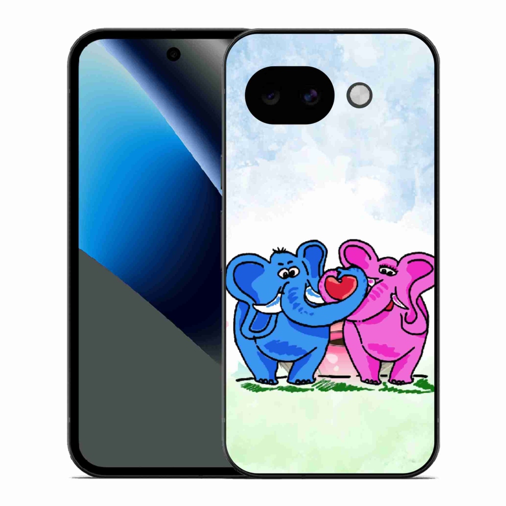 Gelový kryt mmCase na Google Pixel 10a - zamilovaní sloni