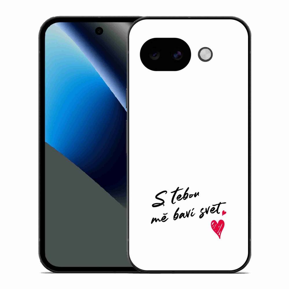 Gelový kryt mmCase na Google Pixel 10a - zamilovaný text 1 bílé pozadí