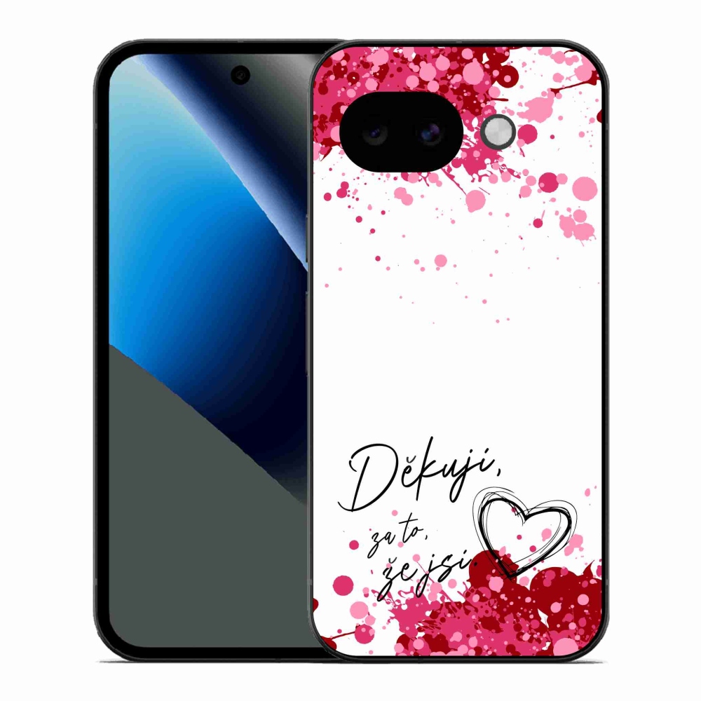 Gelový kryt mmCase na Google Pixel 10a - zamilovaný text 2 bílé pozadí