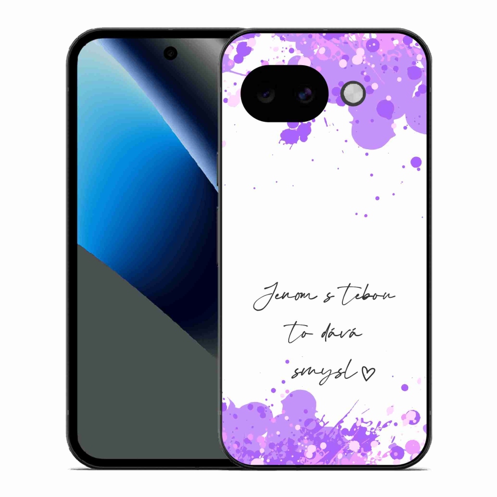 Gelový kryt mmCase na Google Pixel 10a - zamilovaný text bílé pozadí