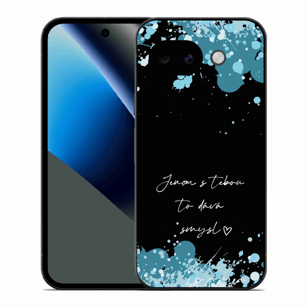 Gelový kryt mmCase na Google Pixel 10a - zamilovaný text černé pozadí