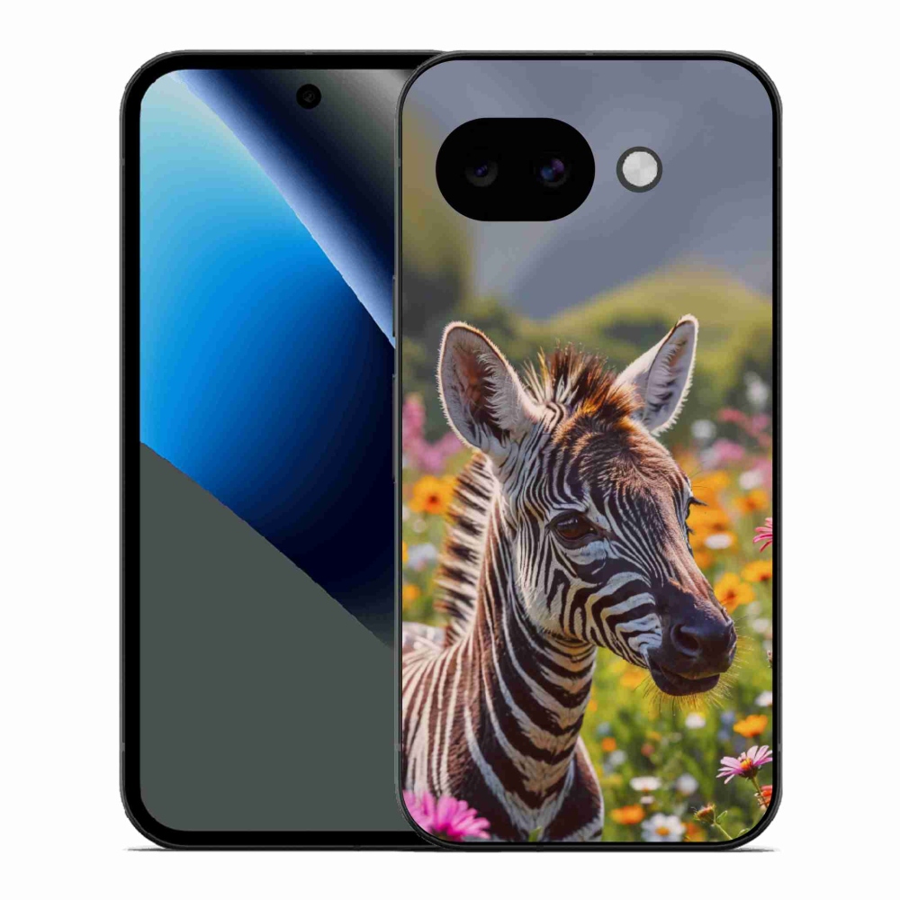 Gelový kryt mmCase na Google Pixel 10a - zebra na louce