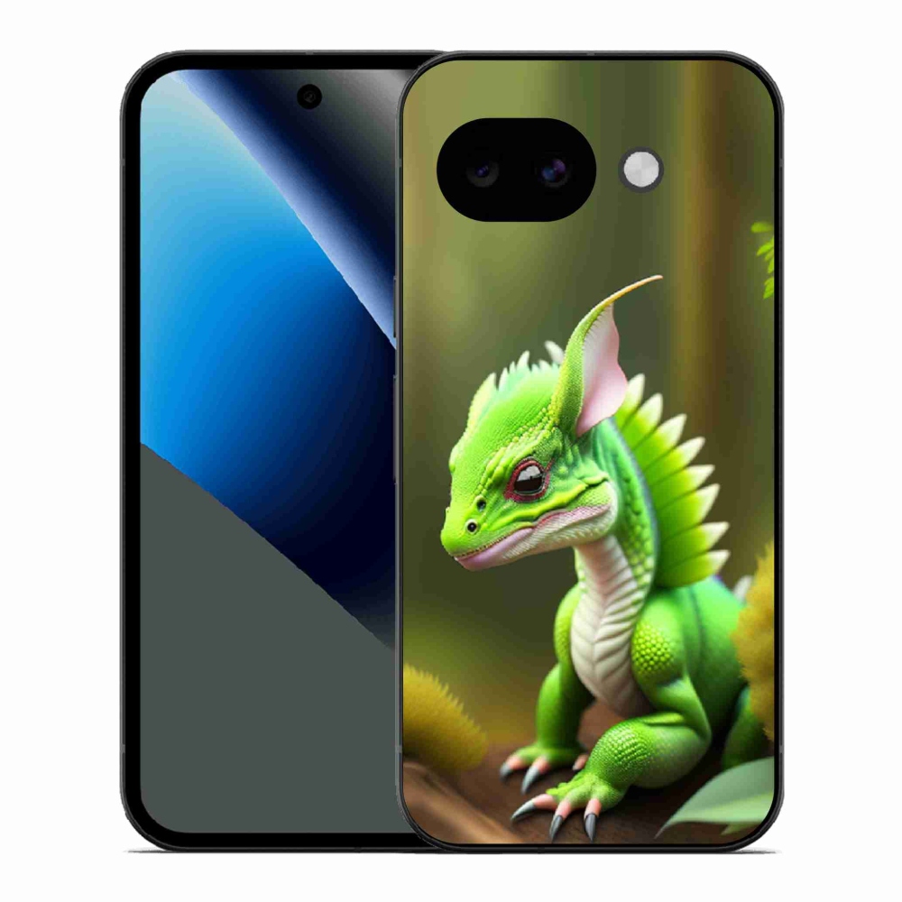 Gelový kryt mmCase na Google Pixel 10a - zelený dráček