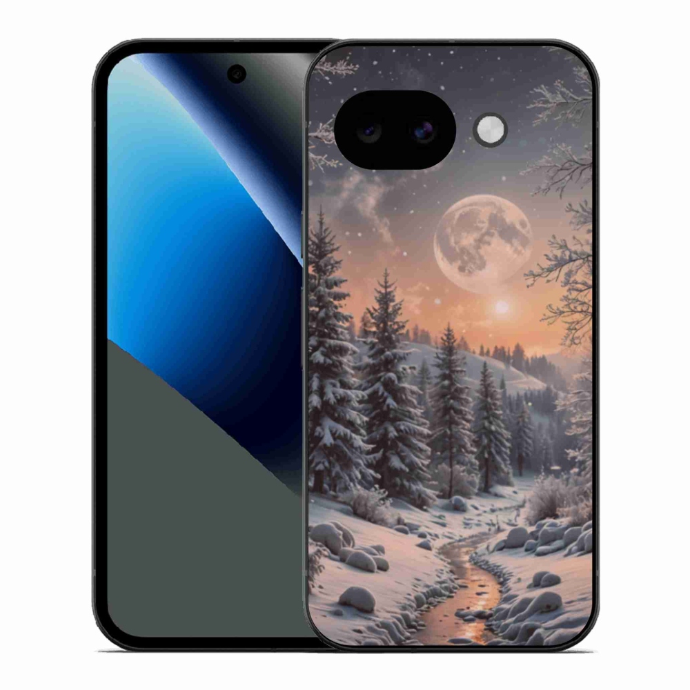 Gelový kryt mmCase na Google Pixel 10a - zimní krajina 2